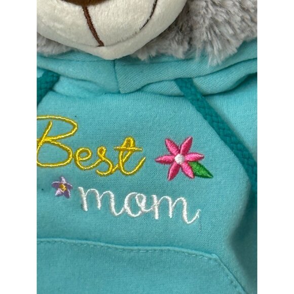 Mothers Day Best Mom Teddy Bear Stuffed Animal Toy Plush Plushie Gift Gray Blue - Picture 4 of 14